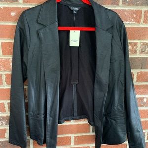 NWT Lucky Brand faux leather jacket/blazer